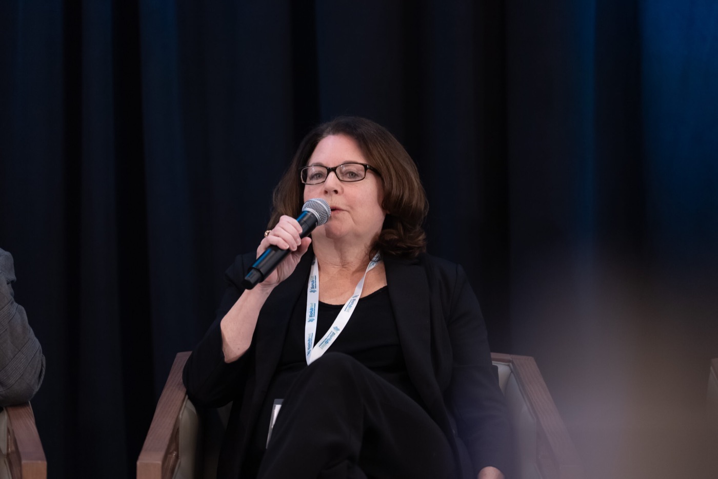 Speaker responding during a panel