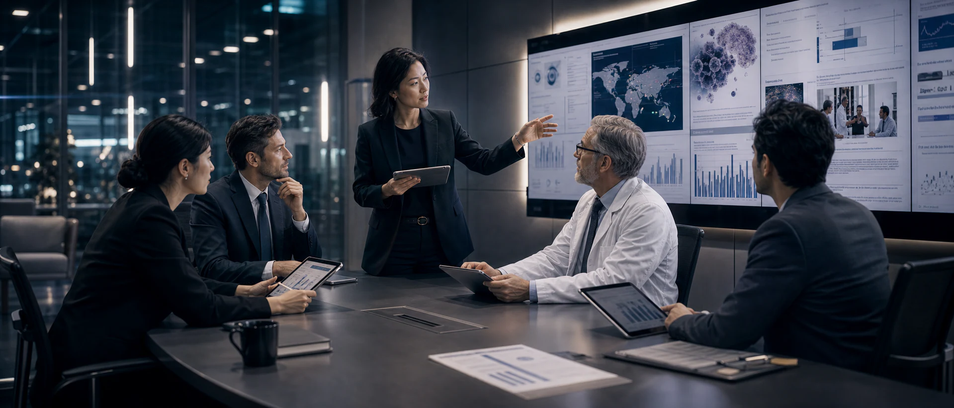 Medical Affairs professionals collaborating during a scientific discussion